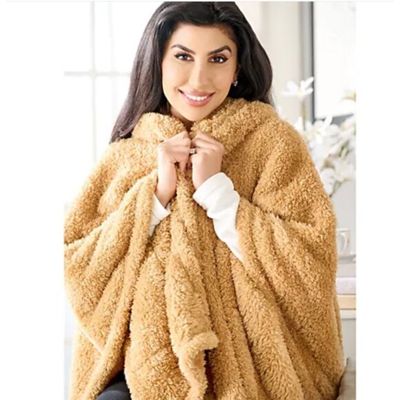 BumbleBella by Jill Martin Women Wrap ~ Hooded One Size Pink A605344 - Picture 6 of 8